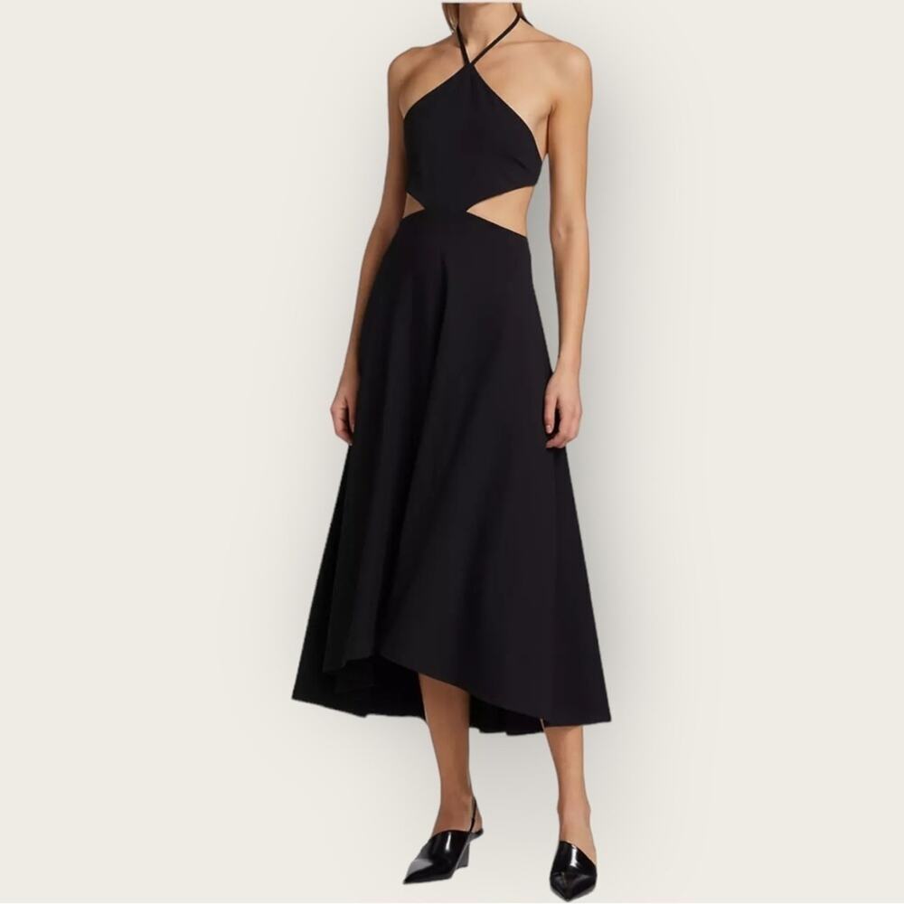 NWT | Susana Monaco | Cutout Halter Midi Dress | Midnight | XL